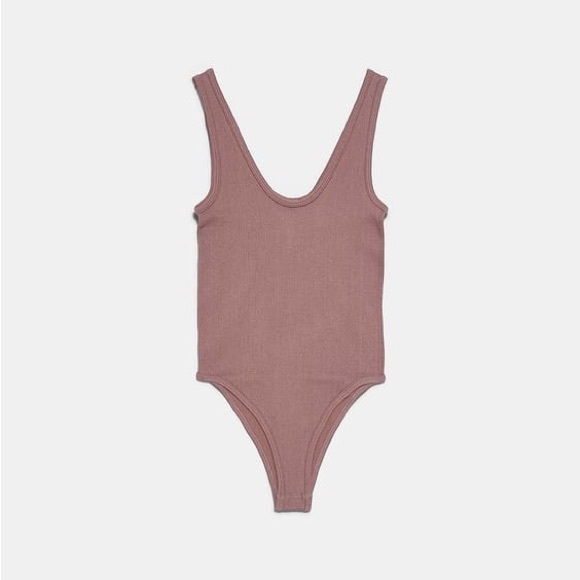 LIMITLESS CONTOUR COLLECTION BODYSUIT DARK MINK & BLUE/GRAY - Picture 3 of 3